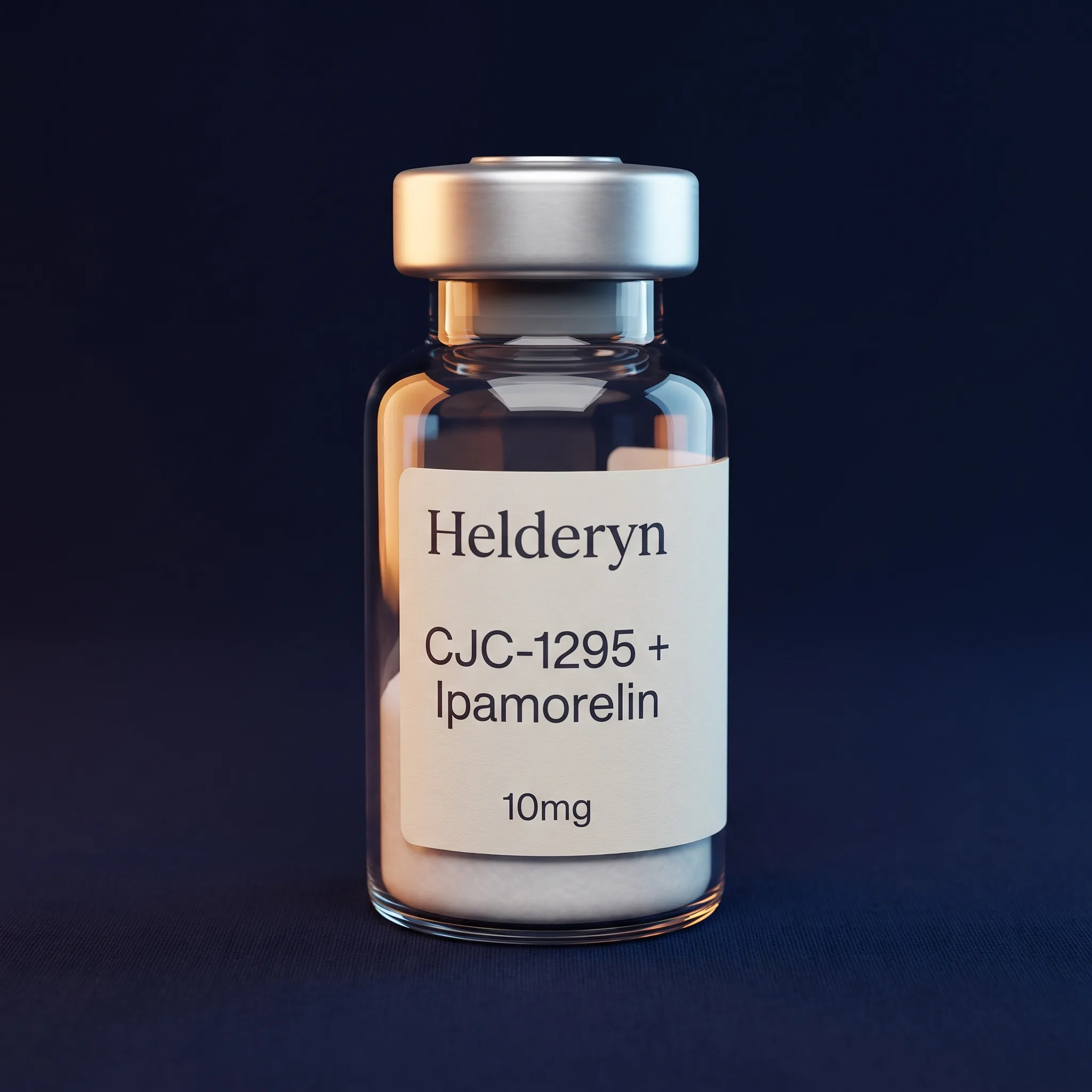 CJC-1295 + Ipamorelin research peptide vial