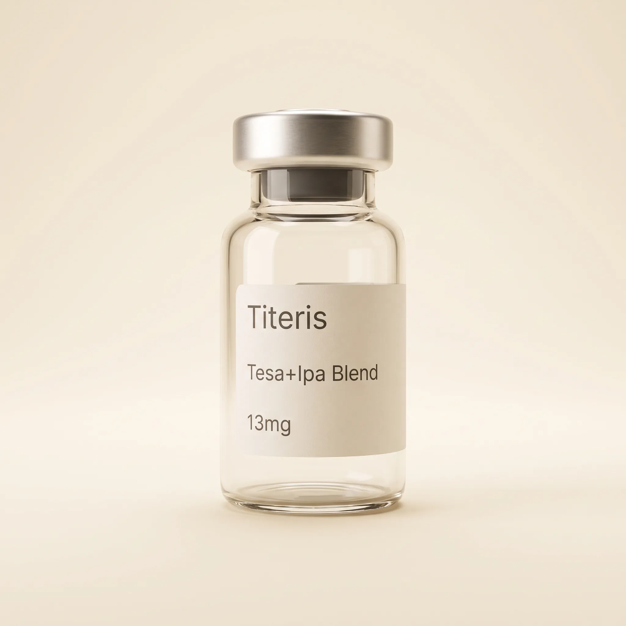 Tesamorelin + Ipamorelin Blend onderzoeksreferentiemateriaal injectieflacon Helderyn